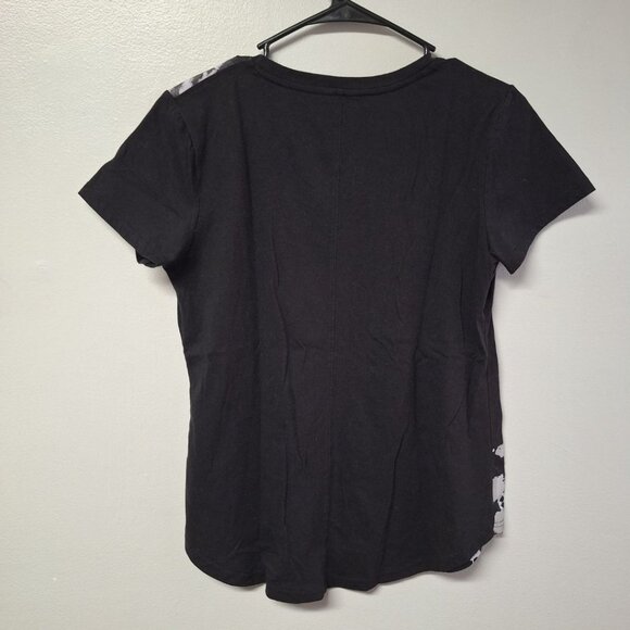 Tek Gear Essential Shirt Black White Womens Medium Short Sleeve - Picture 2 of 5